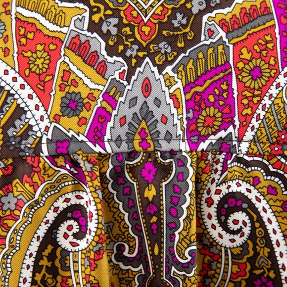 Tibi Retro 70s S Silk Paisley Print Boho Blouse - Picture 7 of 11